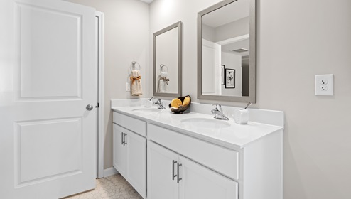Double vanity sink.