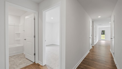 Entrance foyer to bedrooms and kitchen.