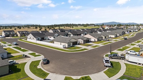 A drone view of Shamrock Glen
