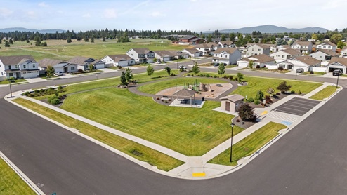 A drone view of Shamrock Glen