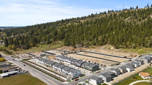 An aerial view of the Sekani West community.
