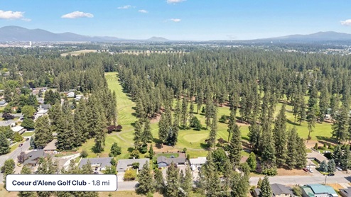 A drone view of the Coeur d'Alene Golf Club