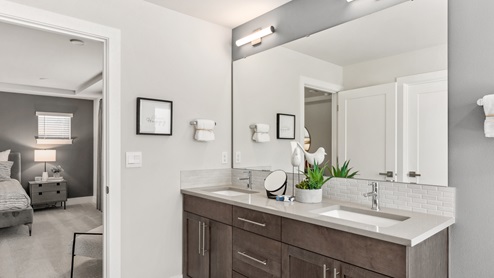 large vanity offering convenience with 2 sinks