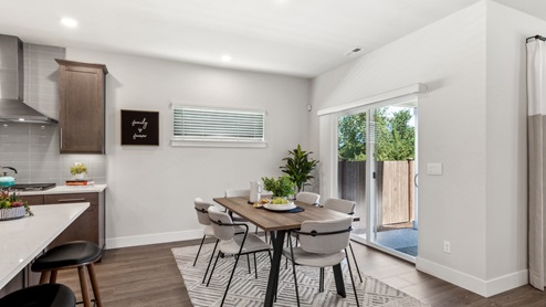 Spacious dining space with lots of natural light