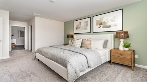 primary bedroom with double window