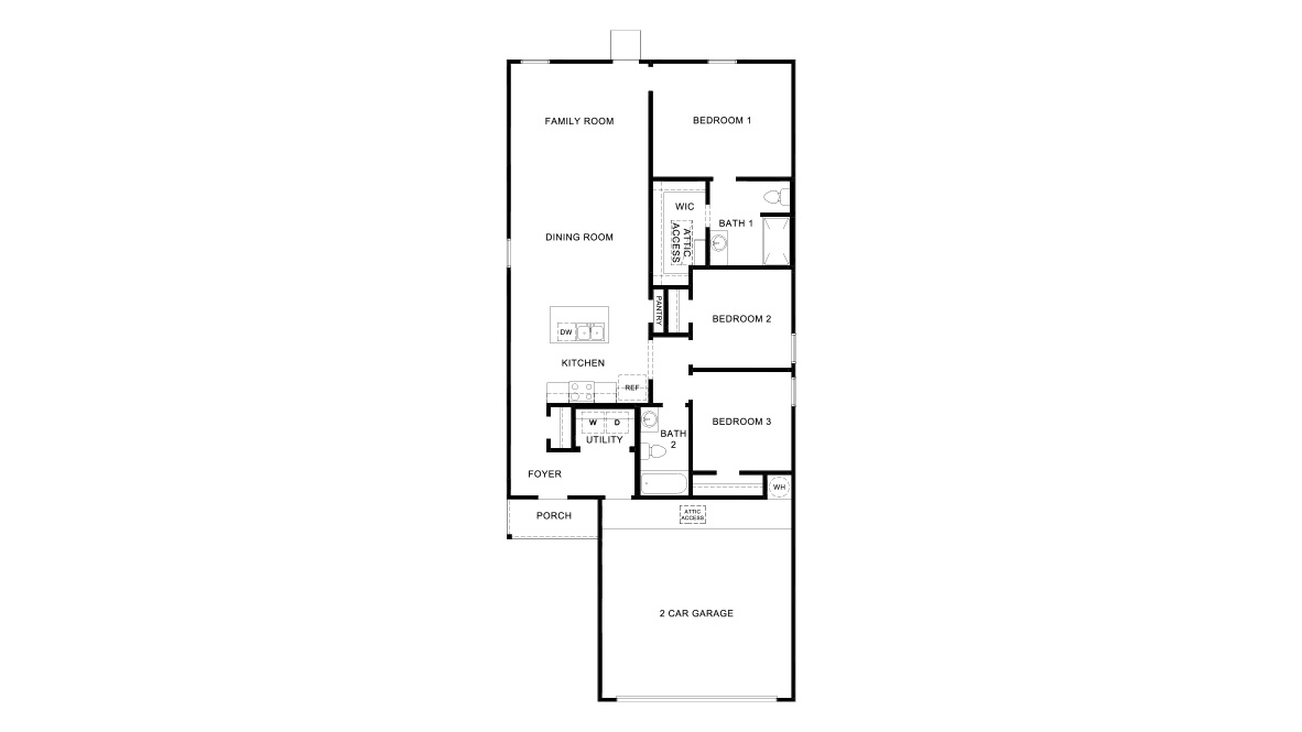 DR Horton Converse Avenida the barton 1281 sq ft 3 bed 2 bath 1 story 2 car