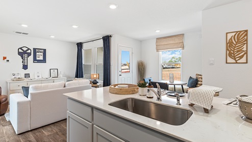 DR Horton San Antonio Sonora kitchen & living room