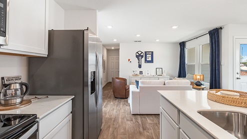 DR Horton San Antonio Sonora kitchen & living room