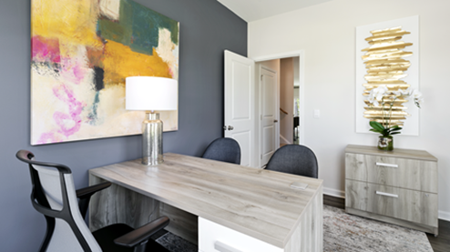 bedroom turned into a home office