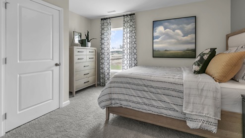 Robie model bedroom with carpet