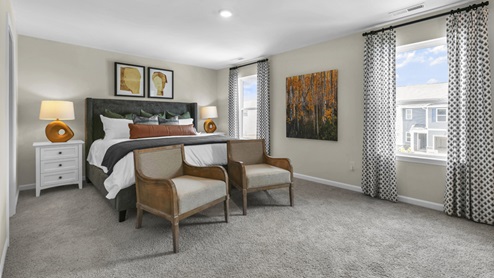 Robie model bedroom with carpet