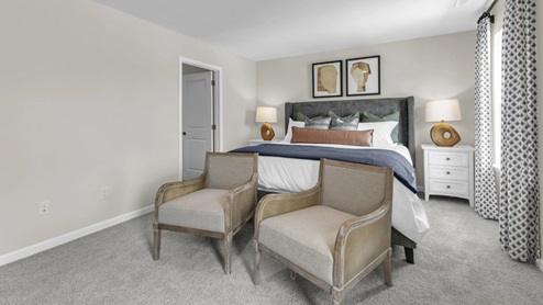 Robie model bedroom with carpet