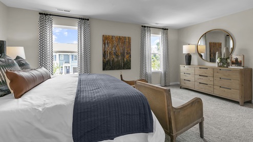 Robie model bedroom with carpet