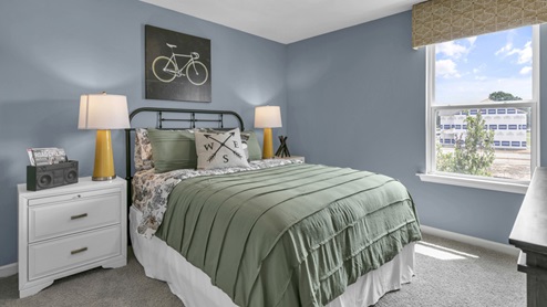 Robie model bedroom with carpet