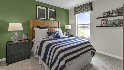 Robie model bedroom with carpet