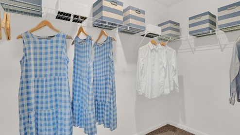 The owner's suite walk in closet.