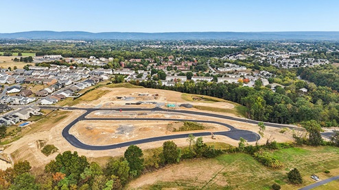 An aerial photo of the community