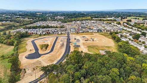 An aerial photo of the community