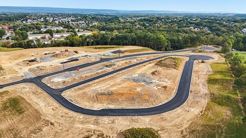 An aerial photo of the community