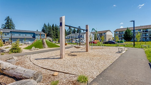 private park with swingset