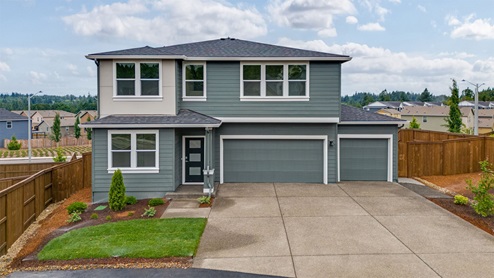 exterior front single-family home with a 3-car garage