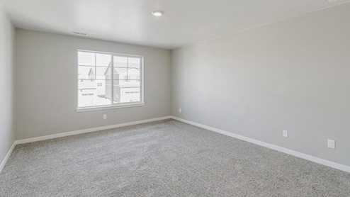 bedroom with a window and carpet