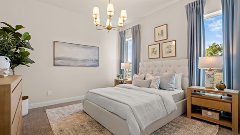 Bedroom with bed and side tables