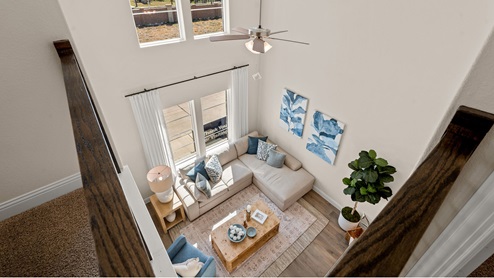 View from upstairs loft looking down