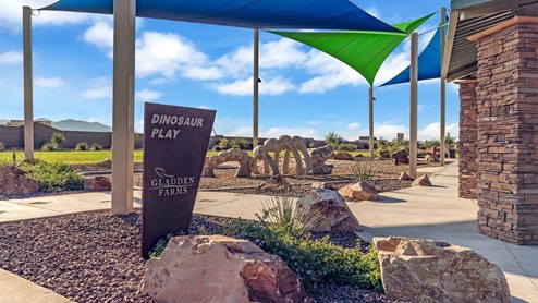 Discover new homes within the only gated community in Gladden Farms. Coronet at Gladden Farms, a premier D.R. Horton community where modern living meets the scenic charm of Marana, Arizona. Located within the expansive Gladden Farms master-planned neighborhood, Coronet offers residents the perfect blend of small-town warmth and modern amenities. Surrounded by 830 acres of green space, 28 parks, and 19 playgrounds, this gated community is designed for families who value both comfort and outdoor adventure. Residents of Coronet at Gladden Farms enjoy exclusive amenities such as a sparkling community pool, jacuzzi, fitness center, and a clubhouse complete with a BBQ area and patio. The gated community also offers walking trails, a dog park, and playgrounds, making it the ideal environment for families and active lifestyles. Each home is thoughtfully designed with high-end finishes, including quartz countertops, wood-look luxury vinyl plank flooring, tile roofs, Spanish Lace stucco exteriors and beautifully landscaped front yards with auto drip irrigation. Additionally, all homes feature covered front porches and back patios, perfect for enjoying the stunning Arizona sunsets and monsoons. Coronet at Gladden Farms is built with a commitment to energy efficiency and sustainability. Each home meets the DOE Zero Energy Ready Home standards, meaning they are constructed to be so energy-efficient that a renewable energy system could offset most or all of the home's annual energy use. These homes include advanced features such as tankless water heaters, energy-efficient LED lighting, and high-performance insulation, ensuring lower utility costs and a reduced environmental footprint. The Home is Connected Smart Home package, which includes a smart thermostat, video doorbell, keyless entry, a Wi-Fi-enabled garage door opener, and much more, provides modern convenience and enhanced security. Living in Coronet at Gladden Farms means being part of a thriving community with easy access to shopping, dining, and recreation. The greater Gladden Farms area is equipped with amenities like a splashpad, soccer fields, and the Paws & Claws Dog Park. With the new Fry’s Marketplace, along with Starbucks and Ace Hardware, all your daily needs are just moments away. Families will appreciate being part of the Marana Unified School District, with Gladden Farms Elementary nearby and a new K-8 school opening in 2025. Beyond the community, residents can explore the natural beauty of the area with proximity to Picacho Peak State Park, Tortolita Mountain Park, and Saguaro National Park, offering endless opportunities for hiking, cycling, and wildlife viewing. Major employers such as Davis-Monthan Air Force Base, Raytheon, and Ventana Medical Systems are just a short drive away, making Coronet at Gladden Farms an ideal location for those commuting to Tucson, Casa Grande, or Phoenix. Experience the perfect blend of comfort, convenience, and community at Coronet at Gladden Farms—where new homes, energy efficiency, and a vibrant lifestyle await.