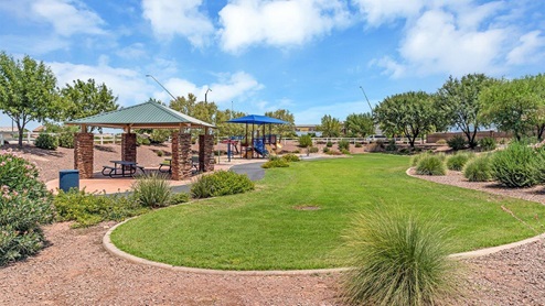 Discover new homes within the only gated community in Gladden Farms. Coronet at Gladden Farms, a premier D.R. Horton community where modern living meets the scenic charm of Marana, Arizona. Located within the expansive Gladden Farms master-planned neighborhood, Coronet offers residents the perfect blend of small-town warmth and modern amenities. Surrounded by 830 acres of green space, 28 parks, and 19 playgrounds, this gated community is designed for families who value both comfort and outdoor adventure. Residents of Coronet at Gladden Farms enjoy exclusive amenities such as a sparkling community pool, jacuzzi, fitness center, and a clubhouse complete with a BBQ area and patio. The gated community also offers walking trails, a dog park, and playgrounds, making it the ideal environment for families and active lifestyles. Each home is thoughtfully designed with high-end finishes, including quartz countertops, wood-look luxury vinyl plank flooring, tile roofs, Spanish Lace stucco exteriors and beautifully landscaped front yards with auto drip irrigation. Additionally, all homes feature covered front porches and back patios, perfect for enjoying the stunning Arizona sunsets and monsoons. Coronet at Gladden Farms is built with a commitment to energy efficiency and sustainability. Each home meets the DOE Zero Energy Ready Home standards, meaning they are constructed to be so energy-efficient that a renewable energy system could offset most or all of the home's annual energy use. These homes include advanced features such as tankless water heaters, energy-efficient LED lighting, and high-performance insulation, ensuring lower utility costs and a reduced environmental footprint. The Home is Connected Smart Home package, which includes a smart thermostat, video doorbell, keyless entry, a Wi-Fi-enabled garage door opener, and much more, provides modern convenience and enhanced security. Living in Coronet at Gladden Farms means being part of a thriving community with easy access to shopping, dining, and recreation. The greater Gladden Farms area is equipped with amenities like a splashpad, soccer fields, and the Paws & Claws Dog Park. With the new Fry’s Marketplace, along with Starbucks and Ace Hardware, all your daily needs are just moments away. Families will appreciate being part of the Marana Unified School District, with Gladden Farms Elementary nearby and a new K-8 school opening in 2025. Beyond the community, residents can explore the natural beauty of the area with proximity to Picacho Peak State Park, Tortolita Mountain Park, and Saguaro National Park, offering endless opportunities for hiking, cycling, and wildlife viewing. Major employers such as Davis-Monthan Air Force Base, Raytheon, and Ventana Medical Systems are just a short drive away, making Coronet at Gladden Farms an ideal location for those commuting to Tucson, Casa Grande, or Phoenix. Experience the perfect blend of comfort, convenience, and community at Coronet at Gladden Farms—where new homes, energy efficiency, and a vibrant lifestyle await.