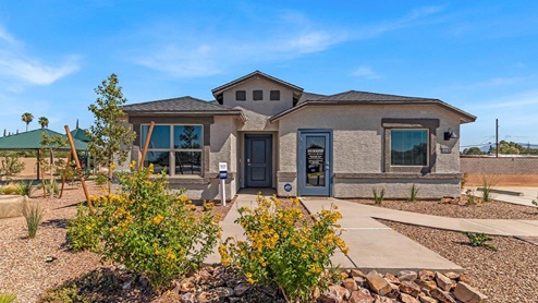Welcome to Senita Crossing, a premier new home community by D.R. Horton, located in Tucson’s thriving southeast side. These thoughtfully crafted 3- and 4-bedroom new homes range from 1,200 to 2,200 square feet, providing the perfect blend of comfort and modern design. With easy access to I-10, Senita Crossing is conveniently situated near Davis-Monthan Air Force Base, the University of Arizona, and major employers like Raytheon, making it an ideal choice for families and professionals alike.  Each new home in Senita Crossing is designed with spacious living in mind, offering large, fully fenced backyards, covered patios, and inviting front porches. Inside, you’ll find elegant 12”x12” ceramic tile flooring throughout most areas, complemented by granite countertops and stylish Shaker cabinetry. Modern conveniences include stainless steel appliances such as a gas range, microwave, and dishwasher, all designed to enhance your daily living experience. Additionally, the Home is Connected® Smart Home package, which includes a smart thermostat, video doorbell, keyless entry, and more ensures that your home is as functional as it is beautiful.  Energy efficiency is a cornerstone of Senita Crossing’s new homes, which are DOE Zero Energy Ready. These homes feature tankless water heaters, LED lighting, and advanced spray foam insulation to ensure lower energy costs and a smaller carbon footprint, offering you a sustainable and cost-effective living environment. The community itself is designed with families in mind, featuring a park with a playground, a ramada, and a grassy common area, as well as a maintained bike and walking trail that connects to McCain Loop, providing ample opportunities for outdoor recreation.  Senita Crossing is located within the highly regarded Sunnyside Unified School District, offering access to top-rated schools such as Los Niños Elementary, Lauffer Middle School, and Desert View High School. For those seeking specialized education, the nearby Gallego Primary Fine Arts Magnet School is an excellent option for families. The community’s prime location ensures that you are never far from the essentials. With I-10 nearby, commuting is a breeze, and Tucson International Airport is just minutes away. Residents will also enjoy convenient access to shopping centers, local Carnecerias, and dining in some of the best restaurants in Tucson.  For those who appreciate outdoor activities and cultural attractions, Senita Crossing is just a short drive from Sabino Canyon, Reid Park Zoo, Tucson Botanical Gardens, and Kino Sports Complex. At Senita Crossing, D.R. Horton’s commitment to quality and innovative design is evident in every detail. Discover your ideal home in a community that offers everything you need to live your best life.