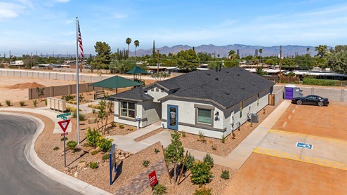 Welcome to Senita Crossing, a premier new home community by D.R. Horton, located in Tucson’s thriving southeast side. These thoughtfully crafted 3- and 4-bedroom new homes range from 1,200 to 2,200 square feet, providing the perfect blend of comfort and modern design. With easy access to I-10, Senita Crossing is conveniently situated near Davis-Monthan Air Force Base, the University of Arizona, and major employers like Raytheon, making it an ideal choice for families and professionals alike.  Each new home in Senita Crossing is designed with spacious living in mind, offering large, fully fenced backyards, covered patios, and inviting front porches. Inside, you’ll find elegant 12”x12” ceramic tile flooring throughout most areas, complemented by granite countertops and stylish Shaker cabinetry. Modern conveniences include stainless steel appliances such as a gas range, microwave, and dishwasher, all designed to enhance your daily living experience. Additionally, the Home is Connected® Smart Home package, which includes a smart thermostat, video doorbell, keyless entry, and more ensures that your home is as functional as it is beautiful.  Energy efficiency is a cornerstone of Senita Crossing’s new homes, which are DOE Zero Energy Ready. These homes feature tankless water heaters, LED lighting, and advanced spray foam insulation to ensure lower energy costs and a smaller carbon footprint, offering you a sustainable and cost-effective living environment. The community itself is designed with families in mind, featuring a park with a playground, a ramada, and a grassy common area, as well as a maintained bike and walking trail that connects to McCain Loop, providing ample opportunities for outdoor recreation.  Senita Crossing is located within the highly regarded Sunnyside Unified School District, offering access to top-rated schools such as Los Niños Elementary, Lauffer Middle School, and Desert View High School. For those seeking specialized education, the nearby Gallego Primary Fine Arts Magnet School is an excellent option for families. The community’s prime location ensures that you are never far from the essentials. With I-10 nearby, commuting is a breeze, and Tucson International Airport is just minutes away. Residents will also enjoy convenient access to shopping centers, local Carnecerias, and dining in some of the best restaurants in Tucson.  For those who appreciate outdoor activities and cultural attractions, Senita Crossing is just a short drive from Sabino Canyon, Reid Park Zoo, Tucson Botanical Gardens, and Kino Sports Complex. At Senita Crossing, D.R. Horton’s commitment to quality and innovative design is evident in every detail. Discover your ideal home in a community that offers everything you need to live your best life.