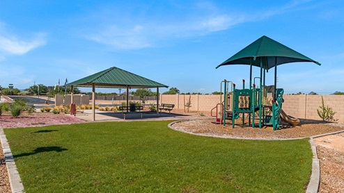 Welcome to Senita Crossing, a premier new home community by D.R. Horton, located in Tucson’s thriving southeast side. These thoughtfully crafted 3- and 4-bedroom new homes range from 1,200 to 2,200 square feet, providing the perfect blend of comfort and modern design. With easy access to I-10, Senita Crossing is conveniently situated near Davis-Monthan Air Force Base, the University of Arizona, and major employers like Raytheon, making it an ideal choice for families and professionals alike.  Each new home in Senita Crossing is designed with spacious living in mind, offering large, fully fenced backyards, covered patios, and inviting front porches. Inside, you’ll find elegant 12”x12” ceramic tile flooring throughout most areas, complemented by granite countertops and stylish Shaker cabinetry. Modern conveniences include stainless steel appliances such as a gas range, microwave, and dishwasher, all designed to enhance your daily living experience. Additionally, the Home is Connected® Smart Home package, which includes a smart thermostat, video doorbell, keyless entry, and more ensures that your home is as functional as it is beautiful.  Energy efficiency is a cornerstone of Senita Crossing’s new homes, which are DOE Zero Energy Ready. These homes feature tankless water heaters, LED lighting, and advanced spray foam insulation to ensure lower energy costs and a smaller carbon footprint, offering you a sustainable and cost-effective living environment. The community itself is designed with families in mind, featuring a park with a playground, a ramada, and a grassy common area, as well as a maintained bike and walking trail that connects to McCain Loop, providing ample opportunities for outdoor recreation.  Senita Crossing is located within the highly regarded Sunnyside Unified School District, offering access to top-rated schools such as Los Niños Elementary, Lauffer Middle School, and Desert View High School. For those seeking specialized education, the nearby Gallego Primary Fine Arts Magnet School is an excellent option for families. The community’s prime location ensures that you are never far from the essentials. With I-10 nearby, commuting is a breeze, and Tucson International Airport is just minutes away. Residents will also enjoy convenient access to shopping centers, local Carnecerias, and dining in some of the best restaurants in Tucson.  For those who appreciate outdoor activities and cultural attractions, Senita Crossing is just a short drive from Sabino Canyon, Reid Park Zoo, Tucson Botanical Gardens, and Kino Sports Complex. At Senita Crossing, D.R. Horton’s commitment to quality and innovative design is evident in every detail. Discover your ideal home in a community that offers everything you need to live your best life.