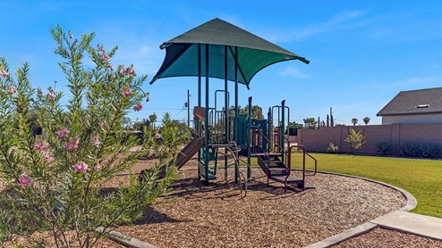 Welcome to Senita Crossing, a premier new home community by D.R. Horton, located in Tucson’s thriving southeast side. These thoughtfully crafted 3- and 4-bedroom new homes range from 1,200 to 2,200 square feet, providing the perfect blend of comfort and modern design. With easy access to I-10, Senita Crossing is conveniently situated near Davis-Monthan Air Force Base, the University of Arizona, and major employers like Raytheon, making it an ideal choice for families and professionals alike.  Each new home in Senita Crossing is designed with spacious living in mind, offering large, fully fenced backyards, covered patios, and inviting front porches. Inside, you’ll find elegant 12”x12” ceramic tile flooring throughout most areas, complemented by granite countertops and stylish Shaker cabinetry. Modern conveniences include stainless steel appliances such as a gas range, microwave, and dishwasher, all designed to enhance your daily living experience. Additionally, the Home is Connected® Smart Home package, which includes a smart thermostat, video doorbell, keyless entry, and more ensures that your home is as functional as it is beautiful.  Energy efficiency is a cornerstone of Senita Crossing’s new homes, which are DOE Zero Energy Ready. These homes feature tankless water heaters, LED lighting, and advanced spray foam insulation to ensure lower energy costs and a smaller carbon footprint, offering you a sustainable and cost-effective living environment. The community itself is designed with families in mind, featuring a park with a playground, a ramada, and a grassy common area, as well as a maintained bike and walking trail that connects to McCain Loop, providing ample opportunities for outdoor recreation.  Senita Crossing is located within the highly regarded Sunnyside Unified School District, offering access to top-rated schools such as Los Niños Elementary, Lauffer Middle School, and Desert View High School. For those seeking specialized education, the nearby Gallego Primary Fine Arts Magnet School is an excellent option for families. The community’s prime location ensures that you are never far from the essentials. With I-10 nearby, commuting is a breeze, and Tucson International Airport is just minutes away. Residents will also enjoy convenient access to shopping centers, local Carnecerias, and dining in some of the best restaurants in Tucson.  For those who appreciate outdoor activities and cultural attractions, Senita Crossing is just a short drive from Sabino Canyon, Reid Park Zoo, Tucson Botanical Gardens, and Kino Sports Complex. At Senita Crossing, D.R. Horton’s commitment to quality and innovative design is evident in every detail. Discover your ideal home in a community that offers everything you need to live your best life.