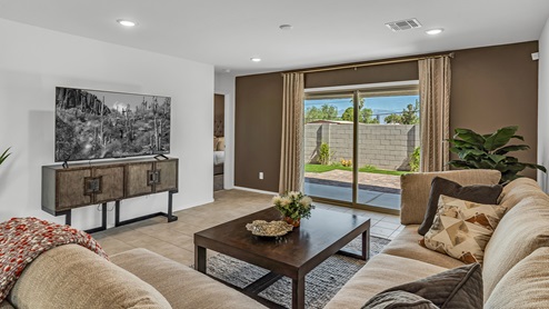 Welcome to Senita Crossing, a premier new home community by D.R. Horton, located in Tucson’s thriving southeast side. These thoughtfully crafted 3- and 4-bedroom new homes range from 1,200 to 2,200 square feet, providing the perfect blend of comfort and modern design. With easy access to I-10, Senita Crossing is conveniently situated near Davis-Monthan Air Force Base, the University of Arizona, and major employers like Raytheon, making it an ideal choice for families and professionals alike.  Each new home in Senita Crossing is designed with spacious living in mind, offering large, fully fenced backyards, covered patios, and inviting front porches. Inside, you’ll find elegant 12”x12” ceramic tile flooring throughout most areas, complemented by granite countertops and stylish Shaker cabinetry. Modern conveniences include stainless steel appliances such as a gas range, microwave, and dishwasher, all designed to enhance your daily living experience. Additionally, the Home is Connected® Smart Home package, which includes a smart thermostat, video doorbell, keyless entry, and more ensures that your home is as functional as it is beautiful.  Energy efficiency is a cornerstone of Senita Crossing’s new homes, which are DOE Zero Energy Ready. These homes feature tankless water heaters, LED lighting, and advanced spray foam insulation to ensure lower energy costs and a smaller carbon footprint, offering you a sustainable and cost-effective living environment. The community itself is designed with families in mind, featuring a park with a playground, a ramada, and a grassy common area, as well as a maintained bike and walking trail that connects to McCain Loop, providing ample opportunities for outdoor recreation.  Senita Crossing is located within the highly regarded Sunnyside Unified School District, offering access to top-rated schools such as Los Niños Elementary, Lauffer Middle School, and Desert View High School. For those seeking specialized education, the nearby Gallego Primary Fine Arts Magnet School is an excellent option for families. The community’s prime location ensures that you are never far from the essentials. With I-10 nearby, commuting is a breeze, and Tucson International Airport is just minutes away. Residents will also enjoy convenient access to shopping centers, local Carnecerias, and dining in some of the best restaurants in Tucson.  For those who appreciate outdoor activities and cultural attractions, Senita Crossing is just a short drive from Sabino Canyon, Reid Park Zoo, Tucson Botanical Gardens, and Kino Sports Complex. At Senita Crossing, D.R. Horton’s commitment to quality and innovative design is evident in every detail. Discover your ideal home in a community that offers everything you need to live your best life.