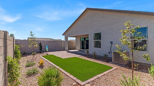 Welcome to Senita Crossing, a premier new home community by D.R. Horton, located in Tucson’s thriving southeast side. These thoughtfully crafted 3- and 4-bedroom new homes range from 1,200 to 2,200 square feet, providing the perfect blend of comfort and modern design. With easy access to I-10, Senita Crossing is conveniently situated near Davis-Monthan Air Force Base, the University of Arizona, and major employers like Raytheon, making it an ideal choice for families and professionals alike.  Each new home in Senita Crossing is designed with spacious living in mind, offering large, fully fenced backyards, covered patios, and inviting front porches. Inside, you’ll find elegant 12”x12” ceramic tile flooring throughout most areas, complemented by granite countertops and stylish Shaker cabinetry. Modern conveniences include stainless steel appliances such as a gas range, microwave, and dishwasher, all designed to enhance your daily living experience. Additionally, the Home is Connected® Smart Home package, which includes a smart thermostat, video doorbell, keyless entry, and more ensures that your home is as functional as it is beautiful.  Energy efficiency is a cornerstone of Senita Crossing’s new homes, which are DOE Zero Energy Ready. These homes feature tankless water heaters, LED lighting, and advanced spray foam insulation to ensure lower energy costs and a smaller carbon footprint, offering you a sustainable and cost-effective living environment. The community itself is designed with families in mind, featuring a park with a playground, a ramada, and a grassy common area, as well as a maintained bike and walking trail that connects to McCain Loop, providing ample opportunities for outdoor recreation.  Senita Crossing is located within the highly regarded Sunnyside Unified School District, offering access to top-rated schools such as Los Niños Elementary, Lauffer Middle School, and Desert View High School. For those seeking specialized education, the nearby Gallego Primary Fine Arts Magnet School is an excellent option for families. The community’s prime location ensures that you are never far from the essentials. With I-10 nearby, commuting is a breeze, and Tucson International Airport is just minutes away. Residents will also enjoy convenient access to shopping centers, local Carnecerias, and dining in some of the best restaurants in Tucson.  For those who appreciate outdoor activities and cultural attractions, Senita Crossing is just a short drive from Sabino Canyon, Reid Park Zoo, Tucson Botanical Gardens, and Kino Sports Complex. At Senita Crossing, D.R. Horton’s commitment to quality and innovative design is evident in every detail. Discover your ideal home in a community that offers everything you need to live your best life.