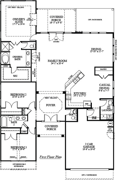 Coastal Floor Plan Single Family