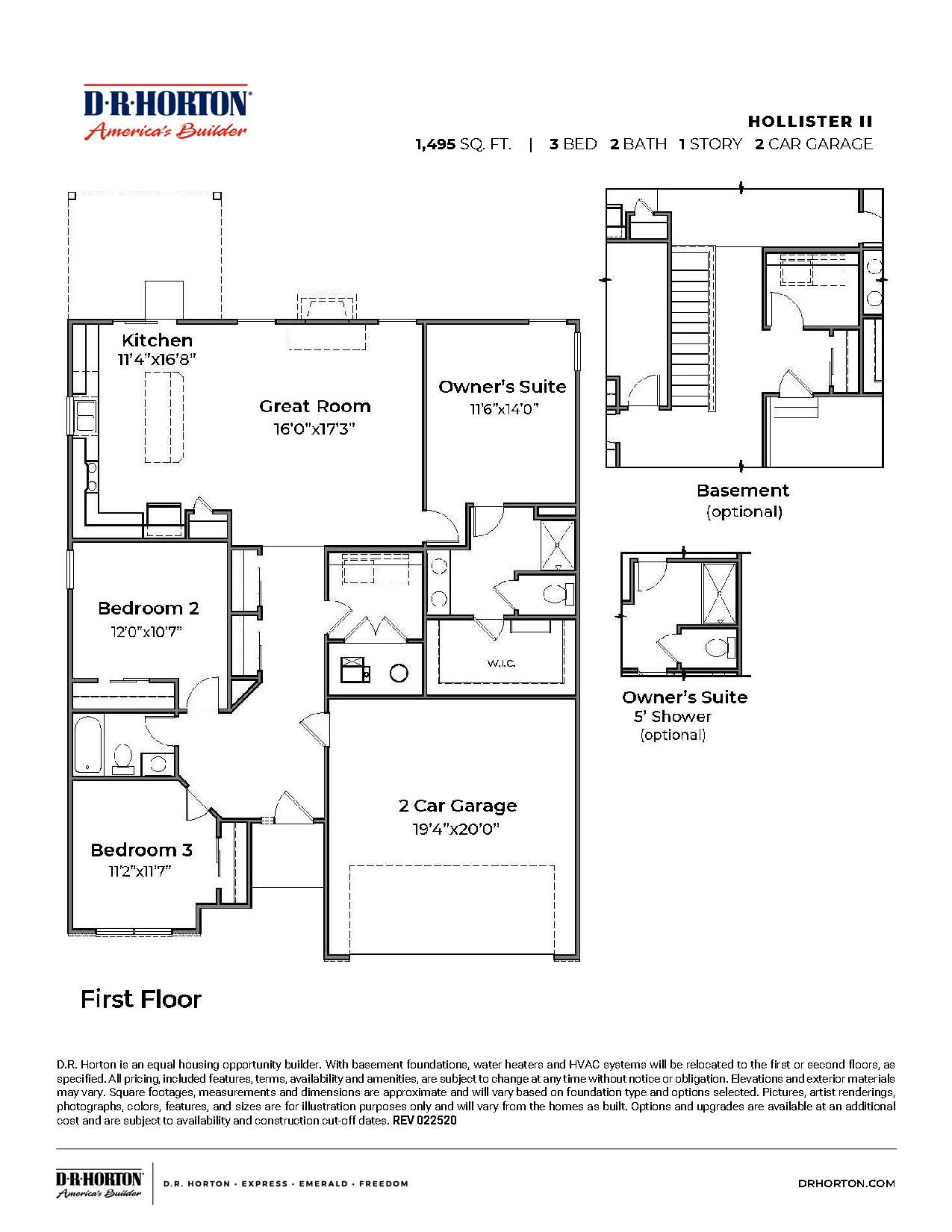 Hollister Floor Plan Single Family