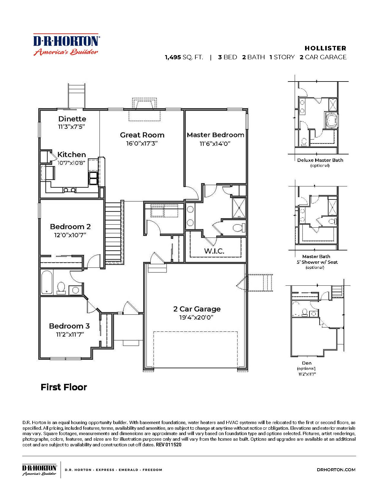 Hollister Floor Plan Single Family