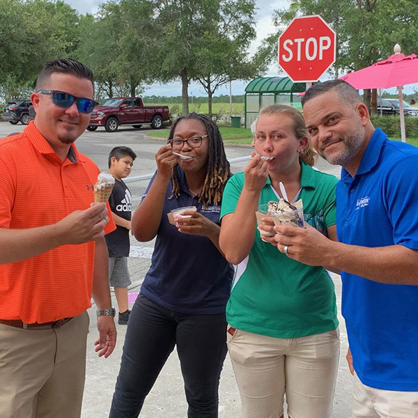 DR Horton Interns md ice cream party