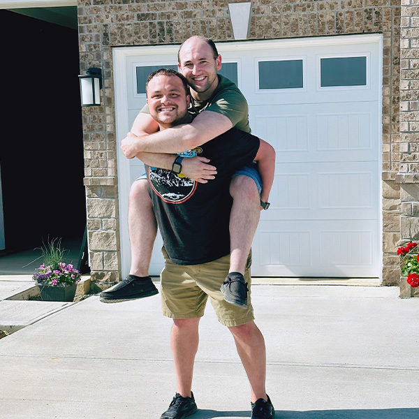 Happy couple celebrating new home