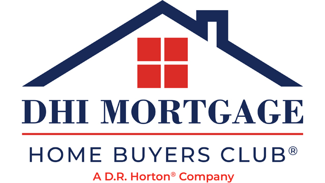 Blue letters that read DHI MORTGAGE HOME BUYERS CLUB