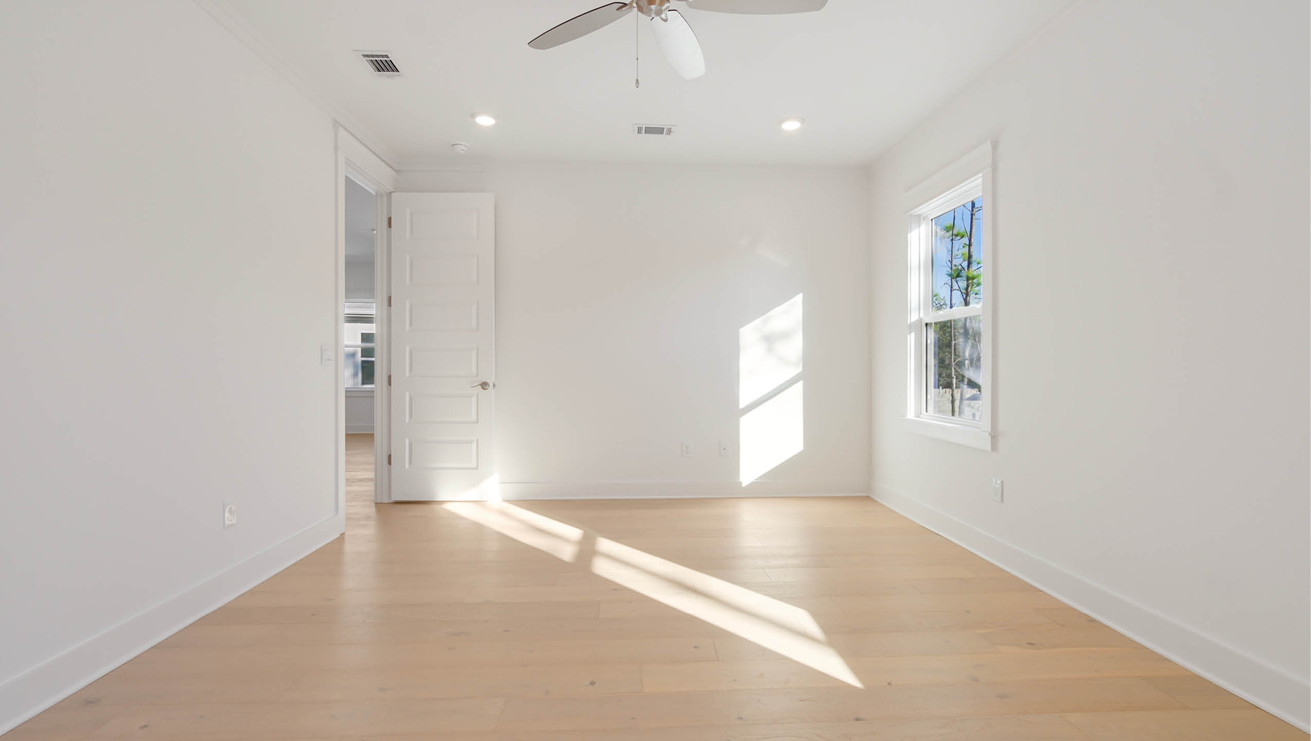Primary bedroom with private ensuite bath
