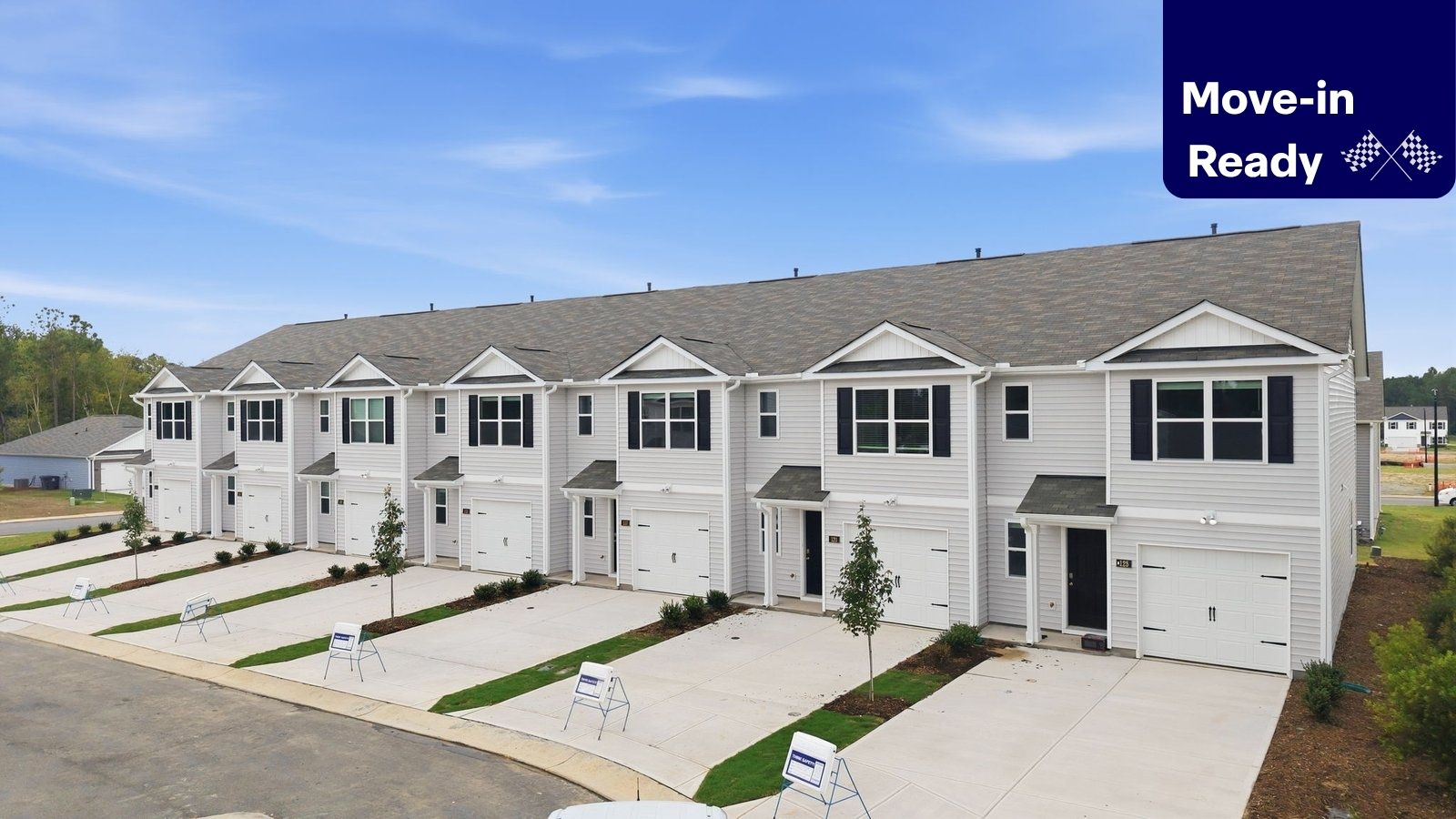 exterior of two story townhome
