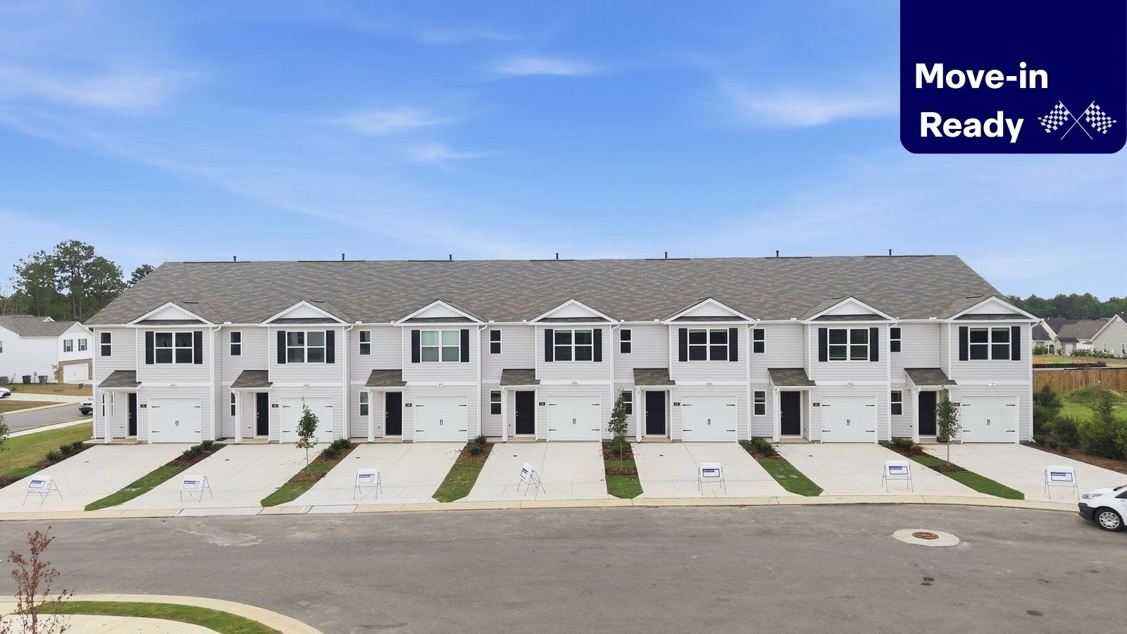 exterior of two story townhome