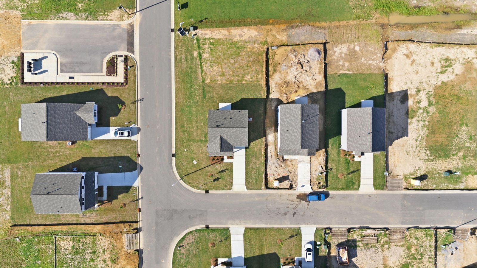 aerial view of lot