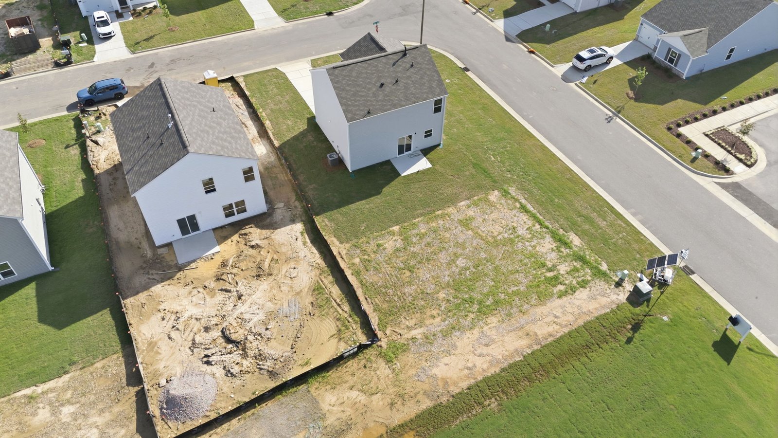 aerial view of lot