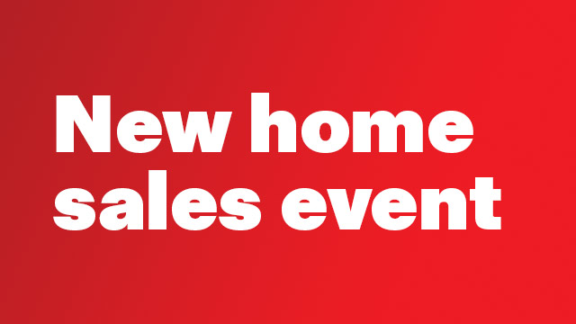 New home sales event January 2-25, 2026.
