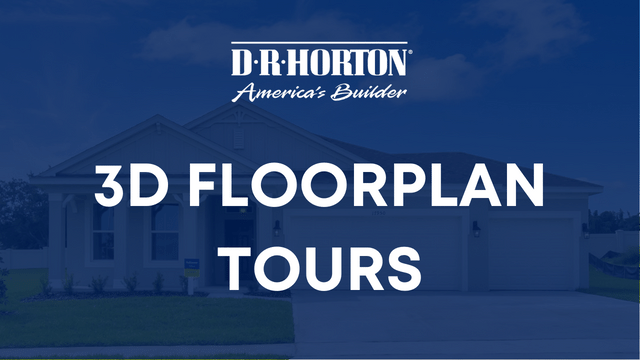 Blue background with white letters 3D FLOORPLAN TOURS