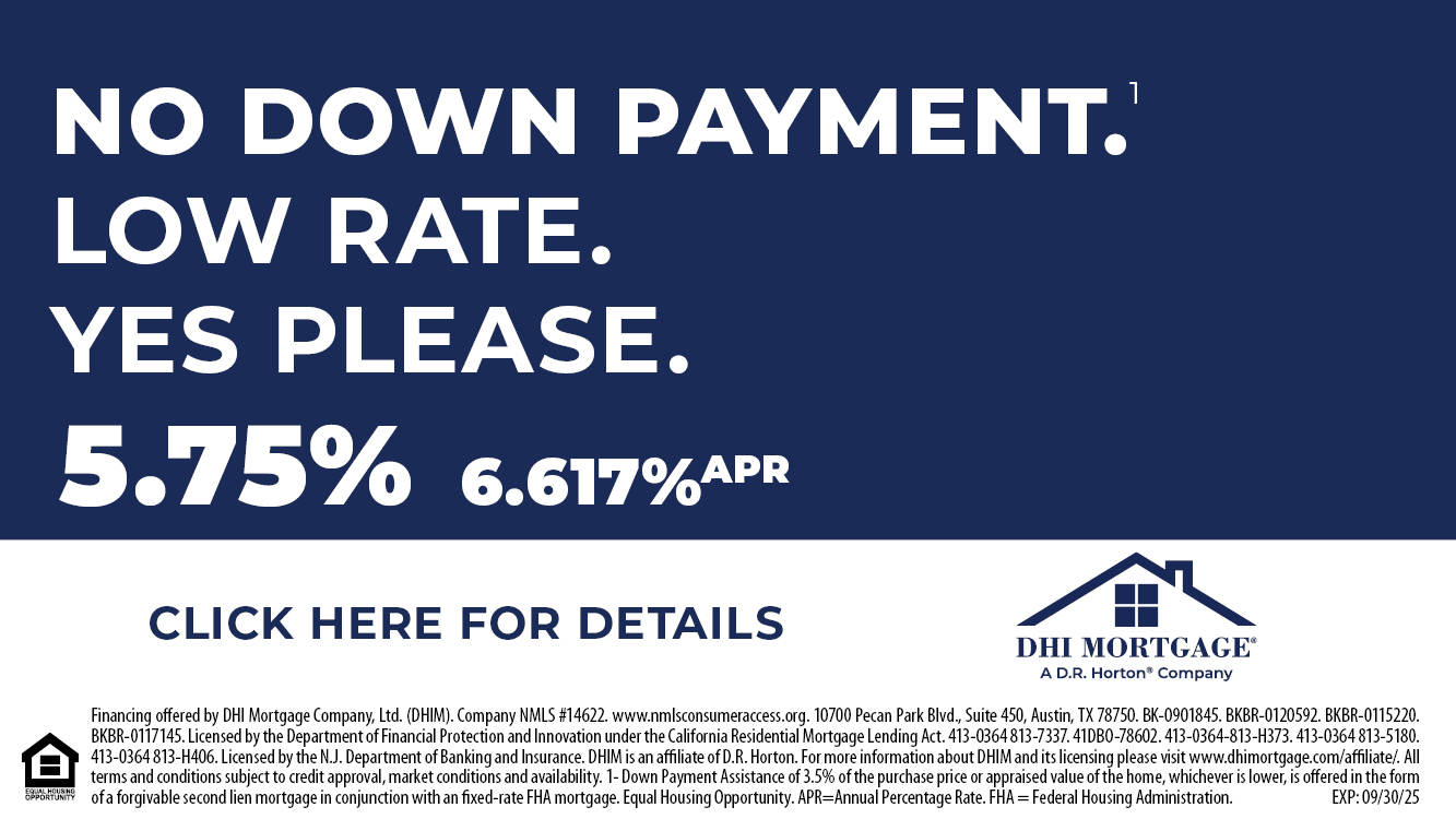 No down payment.